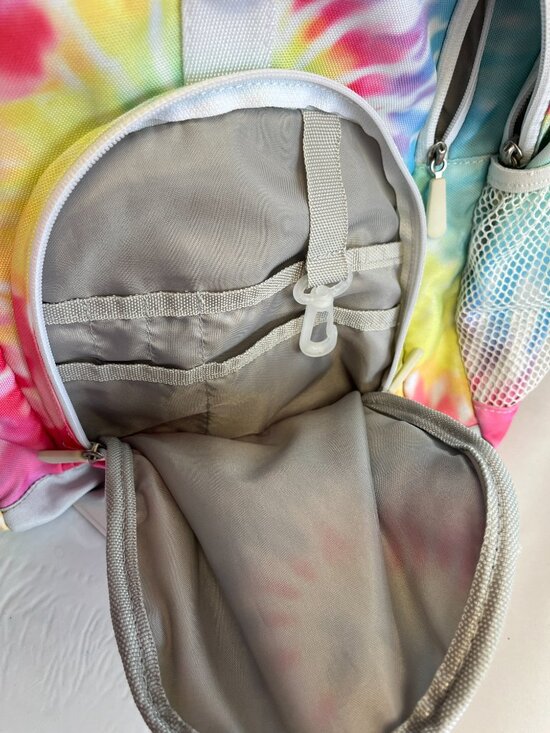 PB Teen Tie Dye Backpack Pastel Rainbow School Travel Book Bag Adjustable main image 15